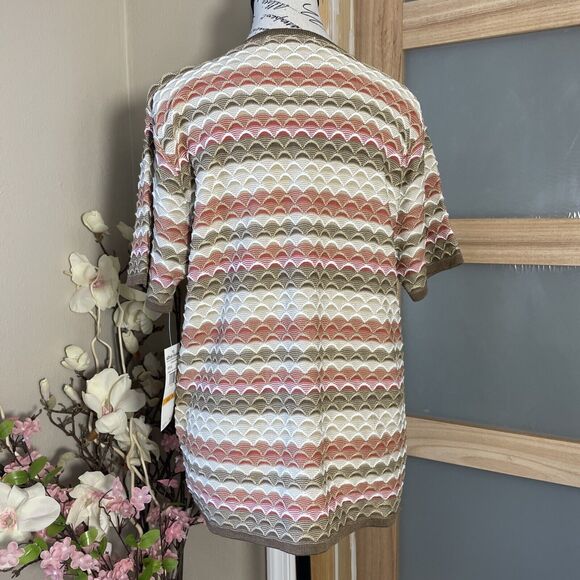 Alfred Dunner Women Knit Boho Top Blouse Shirt Size Small Scales Design - Picture 4 of 6